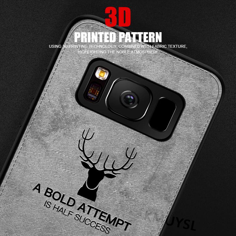 Casing Samsung Galaxy S20 FE Ultra S8 S9 S10 Plus Note 8 9 Ốp lưng dẻo siêu mỏng in hình đầu tuần lộc cổ điển