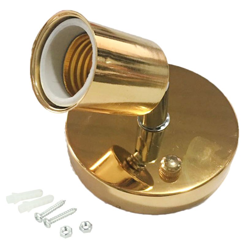 Giá đỡ bóng đèn Boom E27, giá treo tường xoay 180 độ, trang trí hiện đại
