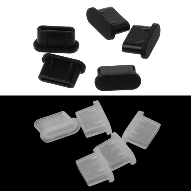 YOI 5 Cái Thiết Thực Loại C Bụi Cắm Cổng Sạc USB Bảo Vệ Cho Điện Thoại