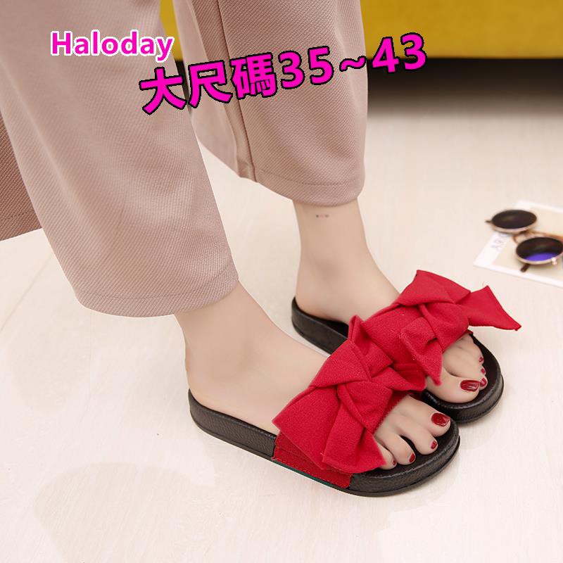 35-44 Giày Nữ Kích Thước Cực Lớn 41 Plus Size Dép 42 Dép Lật Phẳng Nữ 43 Dép Nơ Thông Thường Nữ Thoải Mái Chống Trơn Trượt Chống Thấm Nước Plus Kích Thước Plus Kích Thước Làm Việc