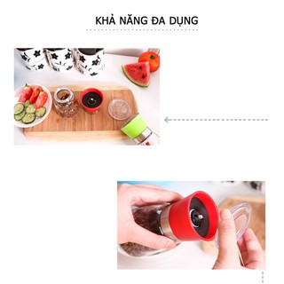 Lọ xay tiêu cầm tay nhỏ gọn tiện dụng (thủy tinh)