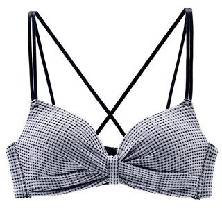 Áo Lót Nơ Không Gọng Đẩy Ngực Phối Kẻ Siêu Hot 970