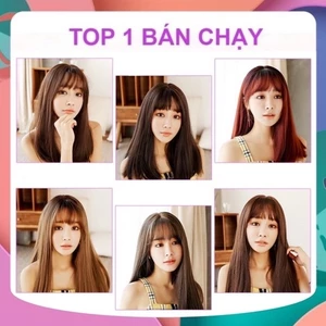TÓC GIẢ NGUYÊN ĐẦU/ TÓC BỘ NỮ NGANG VAI TẶNG LƯỚI TRÙM