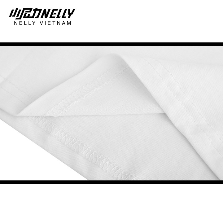 Ảnh Áo thun NELLY Cotton 260gsm Premium - Trắng Trơn Tay Lỡ Form Rộng Nam Nữ 4