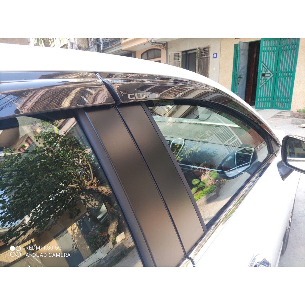 Vè Che Mưa Xe Honda City đời 2021 - 2022- 2023-2024 4 Chi Tiết Nhựa Đen cao cấp