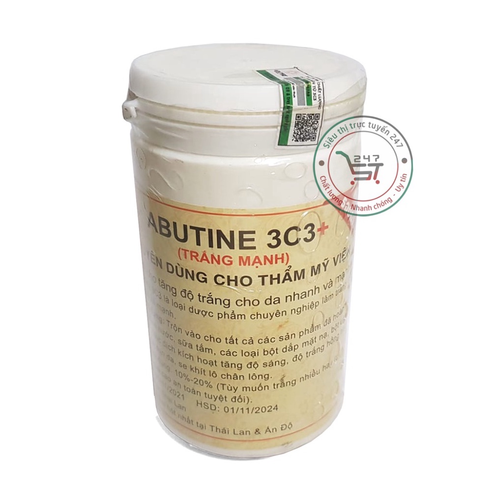 Kem dưỡng Trắng da mặt và toàn thân Abutine 3C3 plus 500g chuyên dùng cho thẩm mỹ viện dành cho da chai lỳ