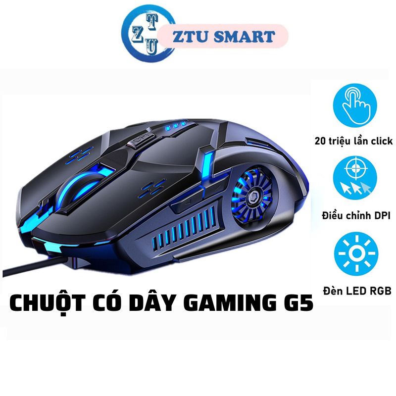 Mô tả Chuột máy tính gaming ZTU Smart YINDIAO G5 phiên bản có dây 3200DPI LED RGB - 1
