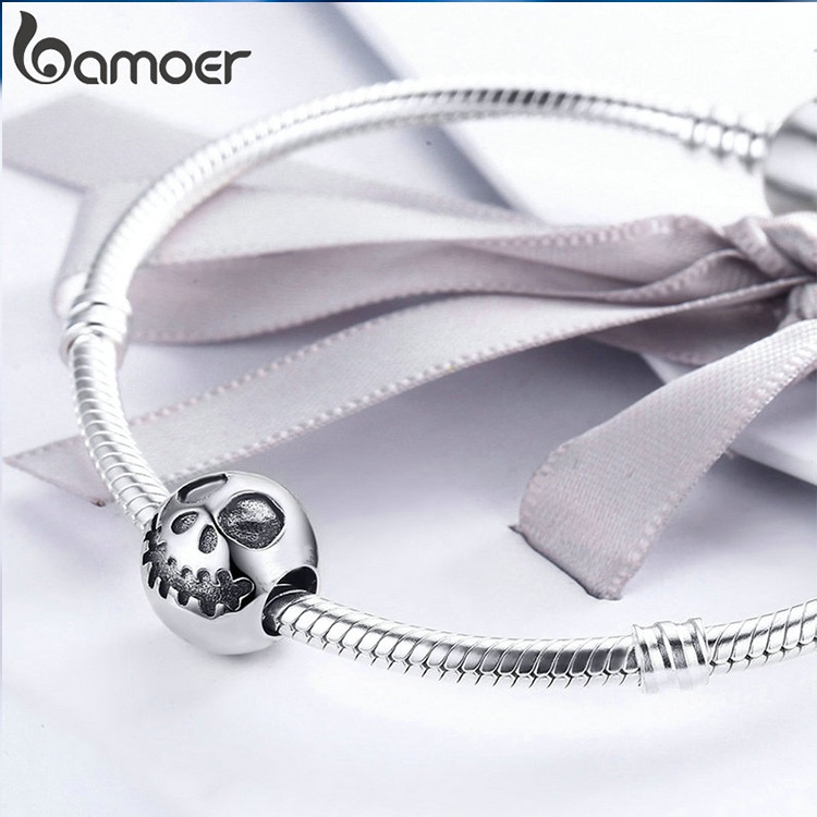 Hạt phụ kiện BAMOER AIC045 hình đầu lâu độc đáo