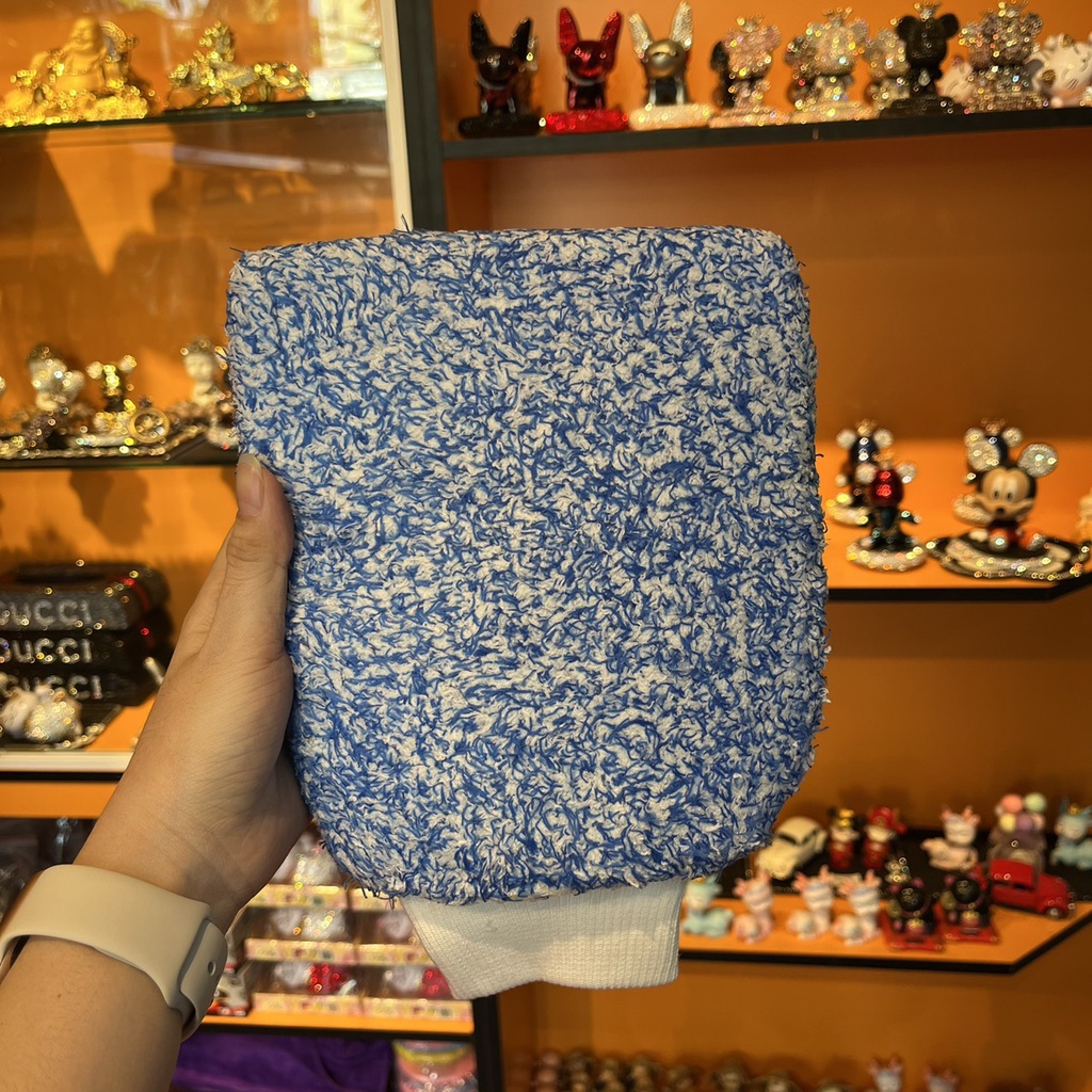 Găng Tay , Bao Tay Rửa Xe Sợi Microfiber Mềm Mịn Thắm Hút Tốt