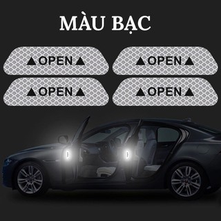 Bộ 4 Decal Phản Quang Cảnh Báo Mở Cửa Ô Tô