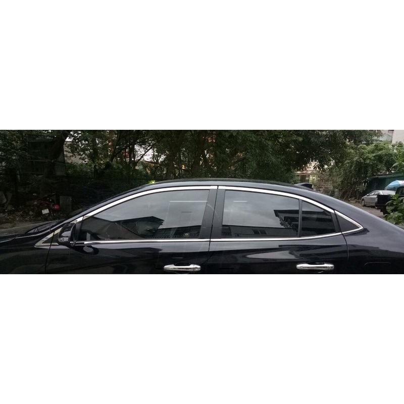 Viền chân kính, cong kính xe Toyota Vios 2014 - 2017, 2019-2023 hàng INOX 304 cao cấp, sáng bóng