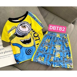 [7-10kg] Set đồ bộ thun lạnh in 3D loại 1 mềm mịn mát họa tiết bao cưng cho bé nhỏ
