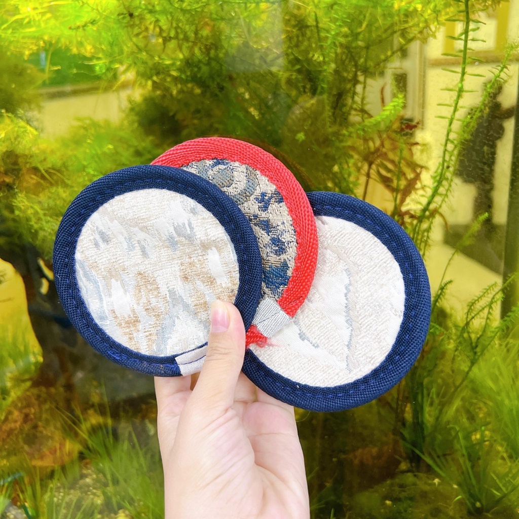 combo 5 Đế Lót Ly Vải vuông và tròn siêu thấm nước  9.5cm Cao Cấp