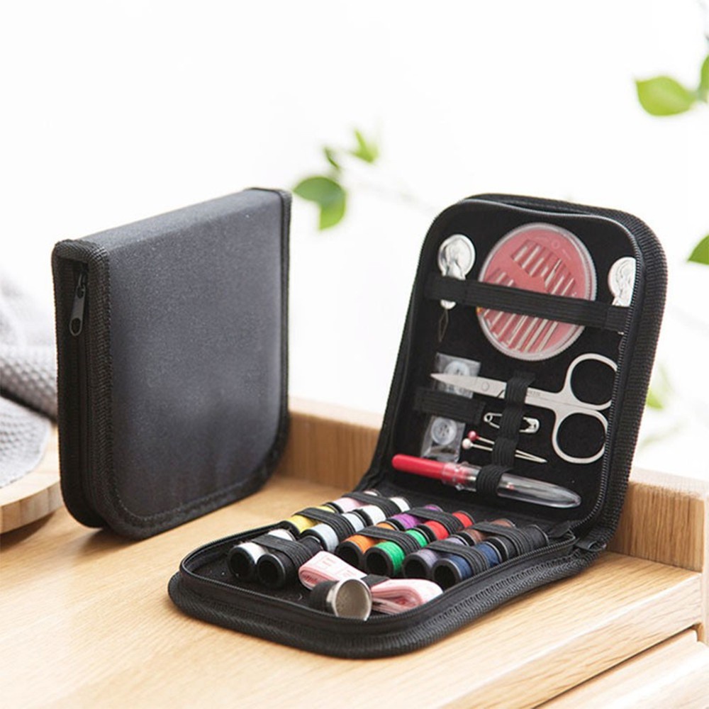 Bộ Hộp Kim Chỉ May Vá Đa Năng Gia Đình NHIỀU TẦNG T3 - Kim Khâu, Chỉ, Kéo, Thước Dây, Đủ Size Màu Mini Hàng Nhập Khẩu