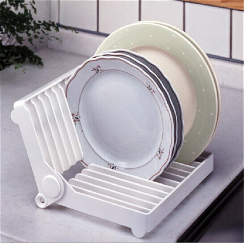 Home Kitchen Plastic Dish Rack Tools Kitchen Drainer Rack Shelf Plate ...