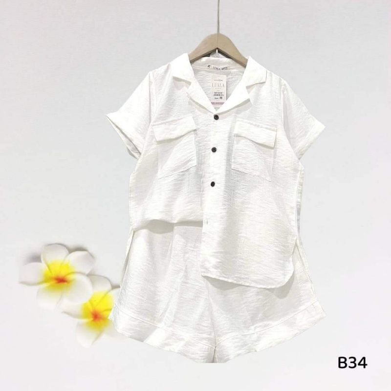 Đồ Bộ Nữ Bigsize Sét Bộ Đùi Đũi Áo Sơ Mi 2 Túi Sang Chảnh, Chất Vải Đũi Loại 1 Mềm Mát. 40-70 kg