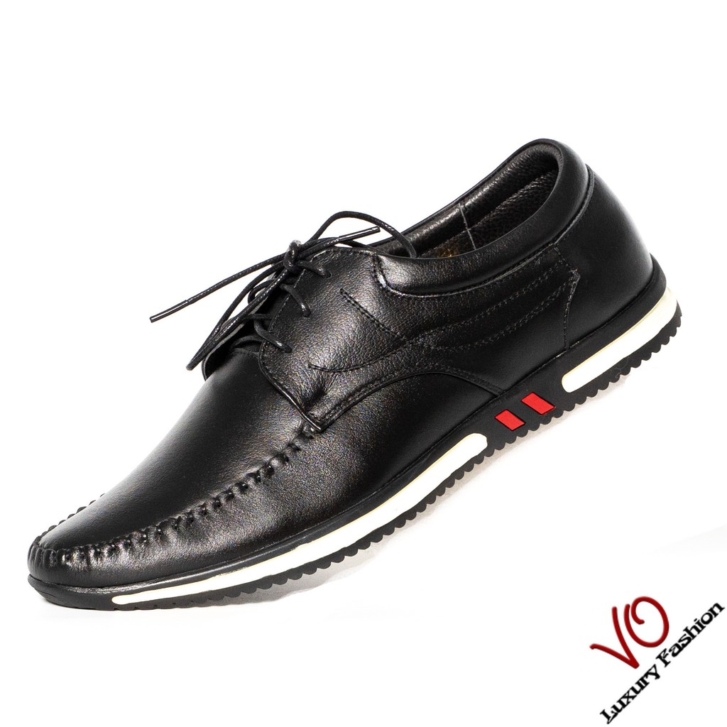 Ảnh Giày mọi da bò thật màu đen trẻ trung VO Shoes_2997 1