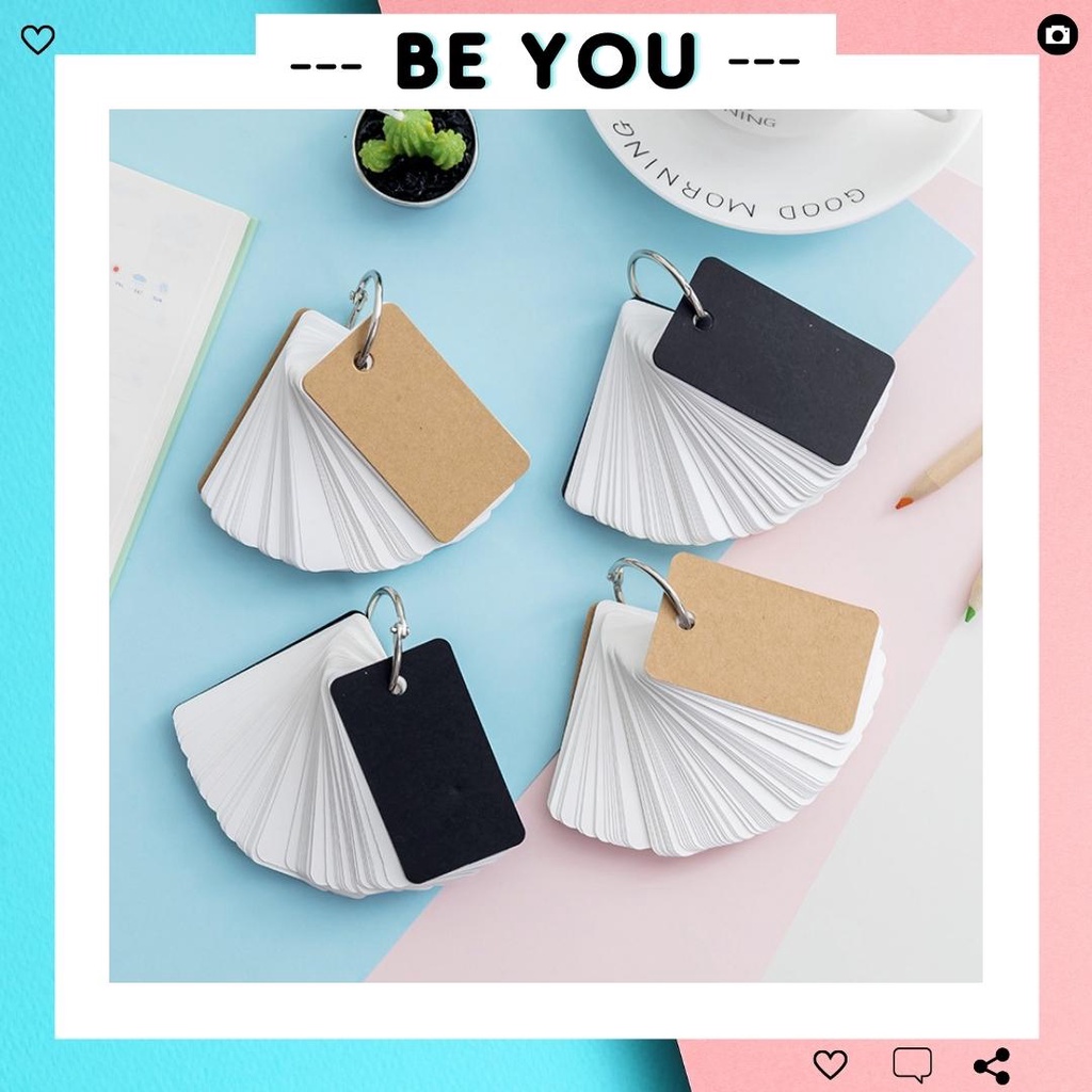 Bộ Thẻ Flashcard Học Từ Vựng Tiếng Anh, Sổ Tay Ghi Chú, Notepad - Kèm Khoen Bìa - BEYOU | BigBuy360 - bigbuy360.vn