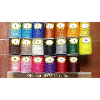 Cuộn 160 m dây sáp 1mm tết vòng nhiều màu