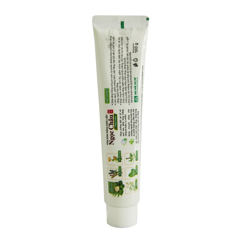 Ảnh Kem đánh răng dược liệu Ngọc Châu trắng sáng 100gr và 125gr 2