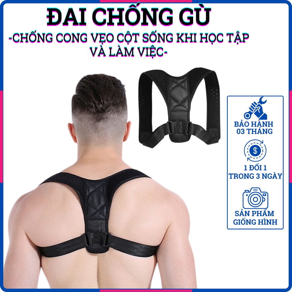 Đai chống gù lưng KAW-HD01,đai đeo chống gù giữ chuẩn dáng dùng cho cả nam và nữ bảo hành 1 đổi 1