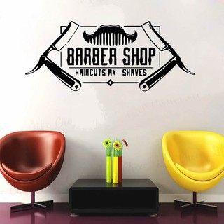 Decal Trang trí Barber, Salon cắt tóc, thu hút khách hàng, tăng doanh thu, tạo điểm nhấn cho cửa tiệm P4