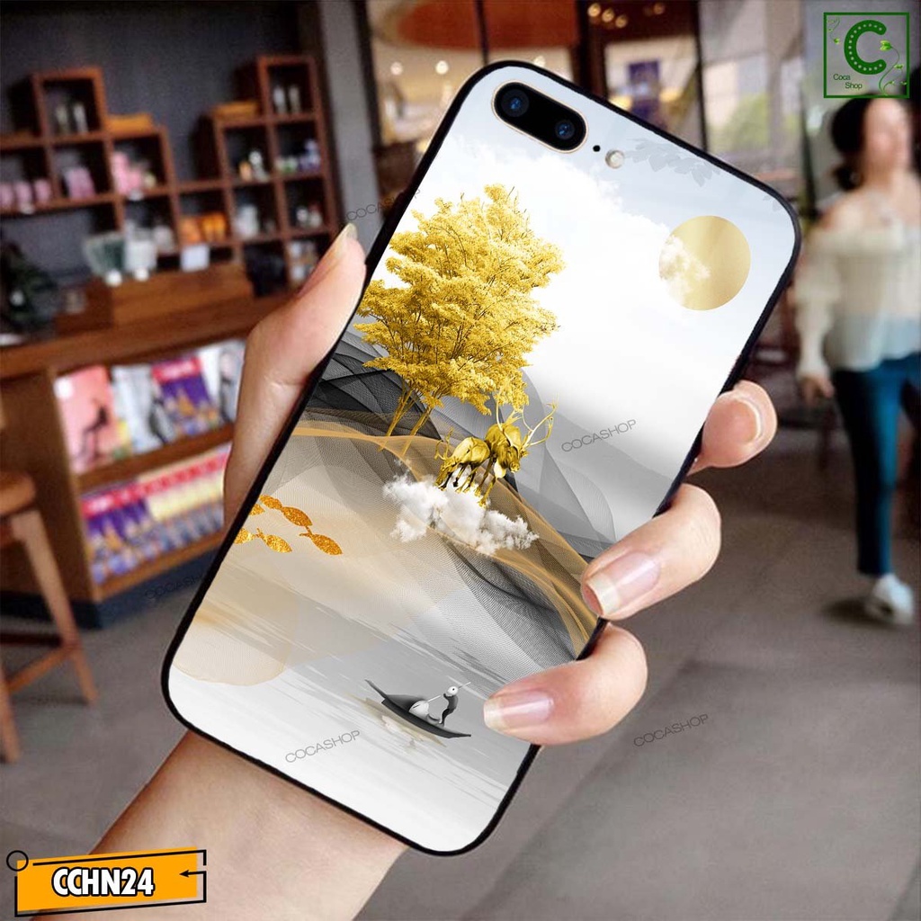 Ốp lưng iPhone cao cấp - Kim tiền vàng may mắn bên hươu tài lộc - 6/6plus/6s/6splus/7/7plus/8/8plus/x/xr/xs/11/12/..