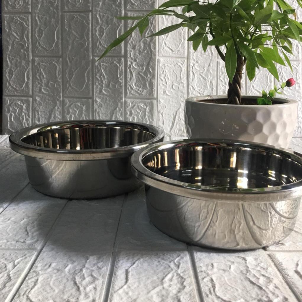 thau Chậu sâu inox su 304 siêu dày nhiều size 18-20-22- 24-26-30-32-34 ...