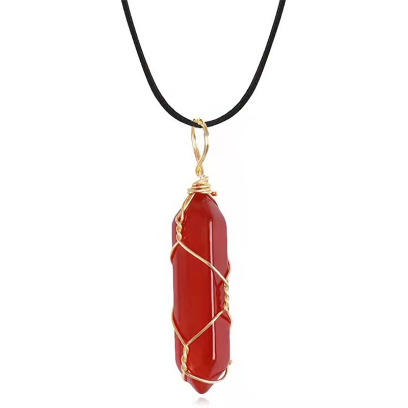 Dasbsug Carnelian Vòng Cổ Pha Lê Mã Não Mặt Dây Chuyền Trang Sức Trang Trí Quà Tặng Cho Nữ
