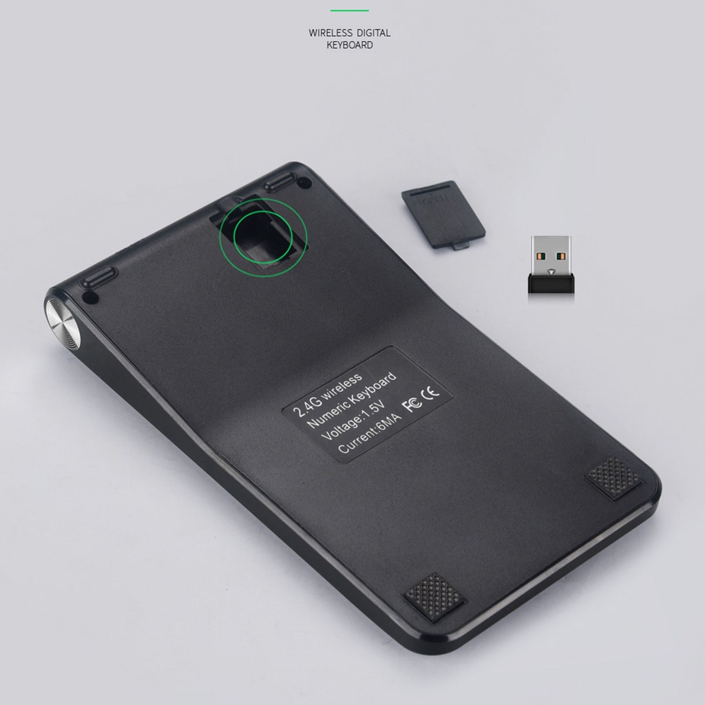 Bàn phím số không dây 2.4G USB Mini cho máy tính xách tay PC