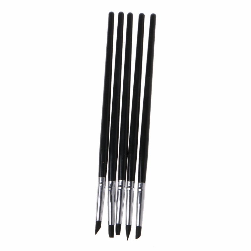 Exhila 5 Chiếc Silicon Chấm Dụng Cụ Tô Màu Sắc Sắc Sắc Nét Bàn Chải Bút Cho Đất Sét Mô Hình Điêu Khắc Vẽ Soạn Thảo Móng Tay Nghệ Thuật S