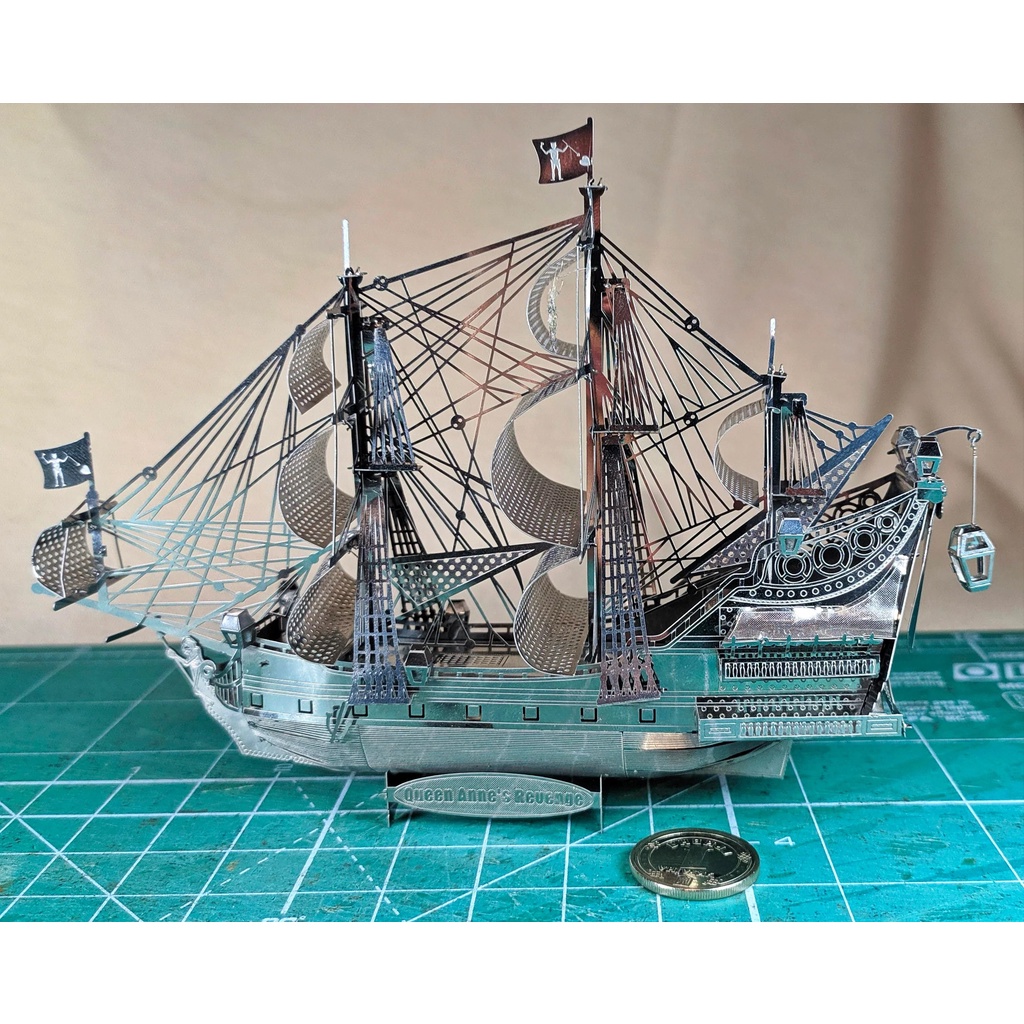 Ảnh Mô Hình Kim Loại Lắp Ráp 3D Piececool The Queen Anne’s Revenge [chưa ráp] 3