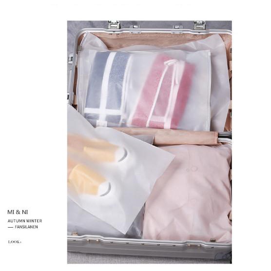 Túi chống thấm zip dẻo trắng sữa combo 5 size tiện ích M.E.N (SIÊU RẺ)