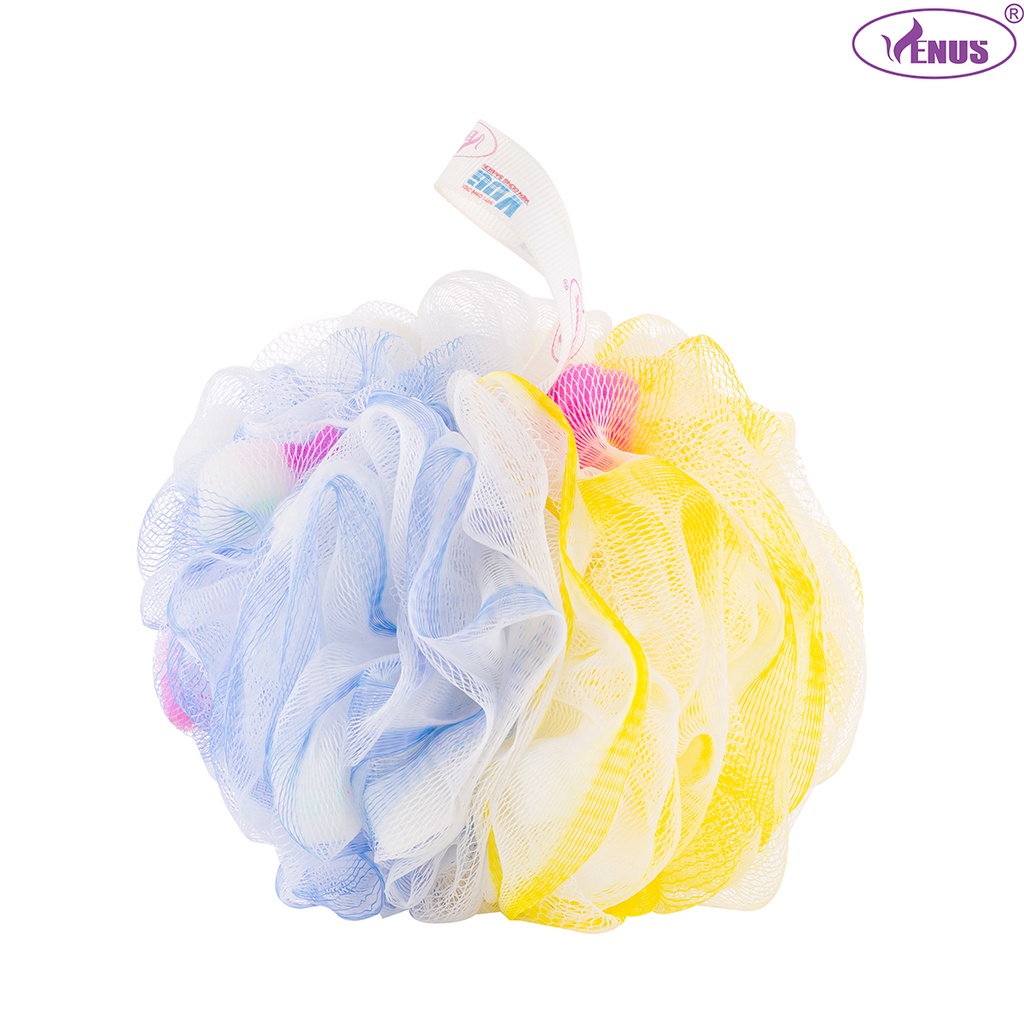 Bông tắm tròn viền mút xốp Venus Mousse 2 (Giao màu ngẫu nhiên) - Vien Dong Sai Gon