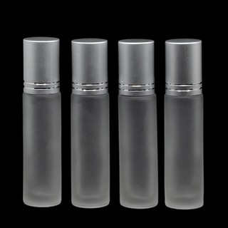 Chai Rỗng Chiết Nước Hoa Thủy Tinh Phủ Mờ 10mL Dạng Bi Lăn Siêu Xinh Nắp Vàng hoặc Bạc