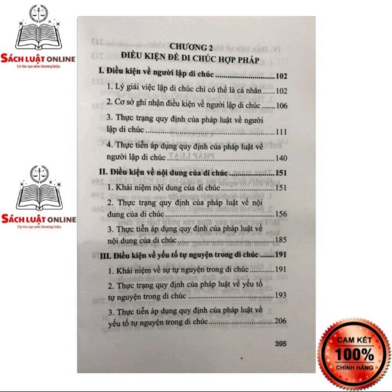 Sách - Di chúc và điều kiện có hiệu lực của di chúc