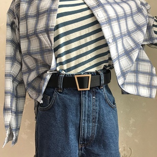 Thắt lưng nam nữ luồng dây nịt lưng không cần đục lỗ tiện lợi bản dây 3cm phong cách Hàn Quốc