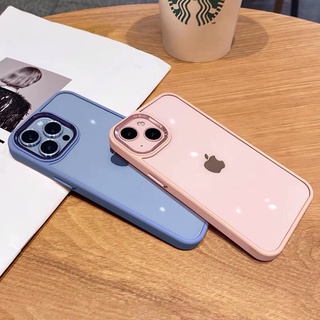Ốp lưng trong chống ố viền silicon màu chịu lực cho iphone 12promax/13/13pro/13promax