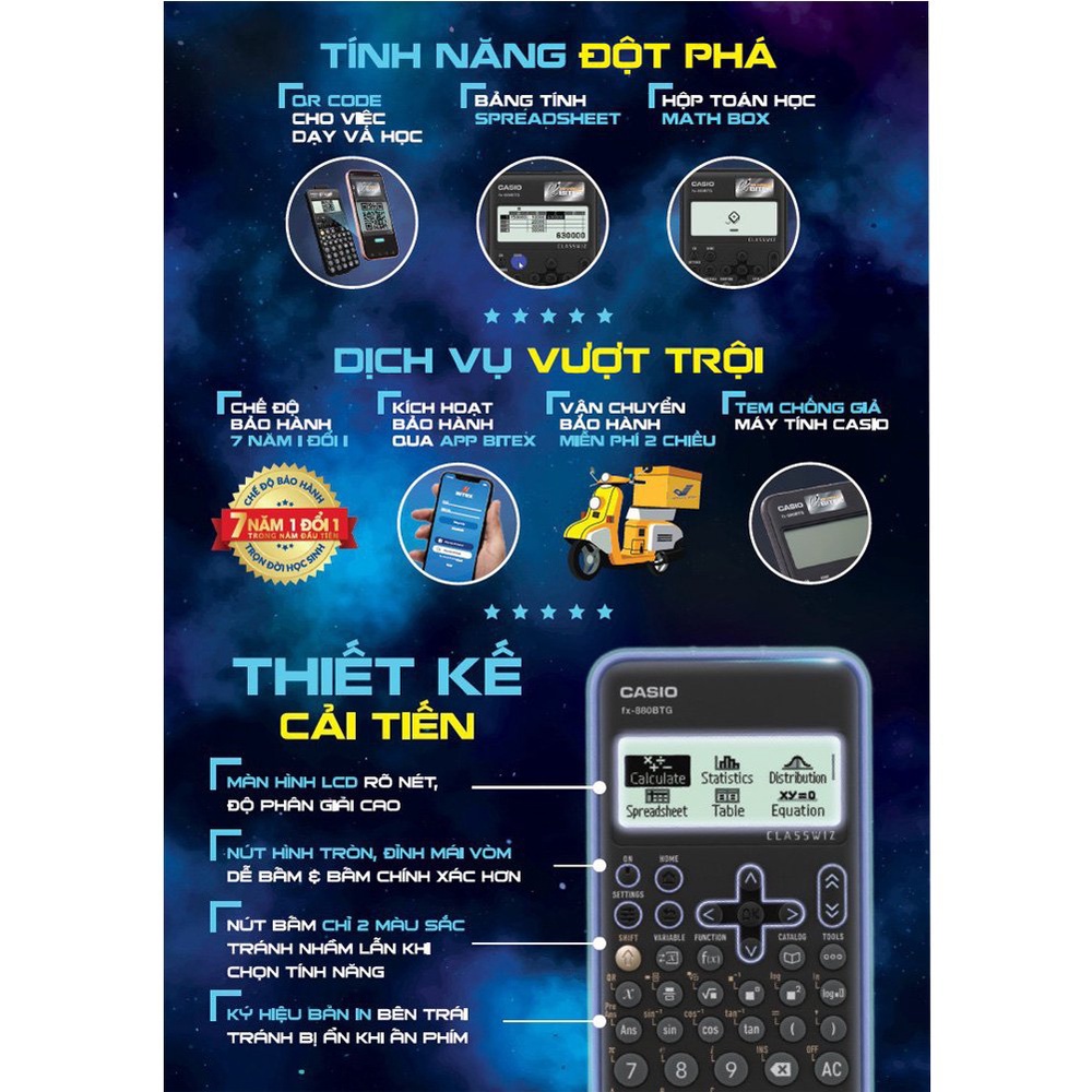 Máy Tính Casio FX 880 BTG - Chính Hãng - Màu Hồng | Shopee Việt Nam