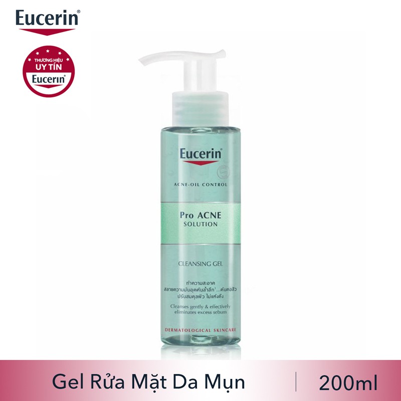 Ảnh Eucerin - Gel Rửa Mặt Cho Da Nhờn Mụn Eucerin ProACNE Solution Cleansing Gel 3