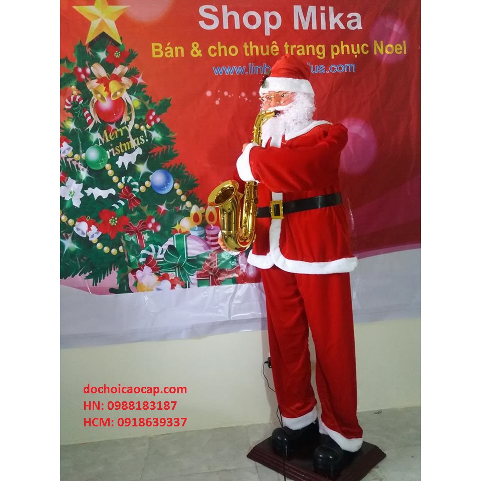 Ông già Noel thổi kèn - 1.8m