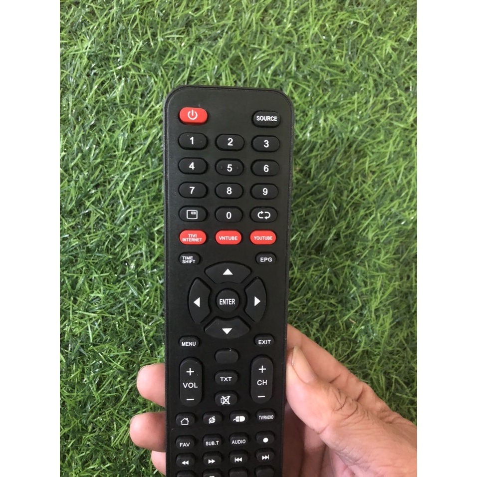 Điều khiển tivi UBC chính hãng smart internet 3 nút đỏ TIVIINTERNET VNTUBE YOUTUBE chất lượng thay thế khiển zin