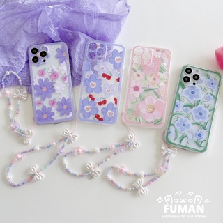 Ốp Điện Thoại TPU Mềm Họa Tiết Hoa Cúc Kèm Dây Đeo Cho Samsung Galaxy Note 20 Ultra 10 Plus + S10 Lite 2020 Note 9 A32 A22 A71 4G 5G