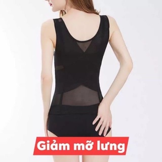Áo gen định hình nịt bụng có khóa cài 6 nấc điều chỉnh khóa cài (đủ size, có Clip)