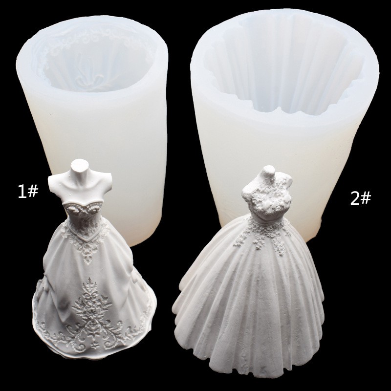 3D Đám Cưới Khuôn Silicon Chocolate Khuôn Trang Trí Bánh Khuôn Thơm Thạch Cao Khuôn Tự Làm Khuôn Nướng Bánh