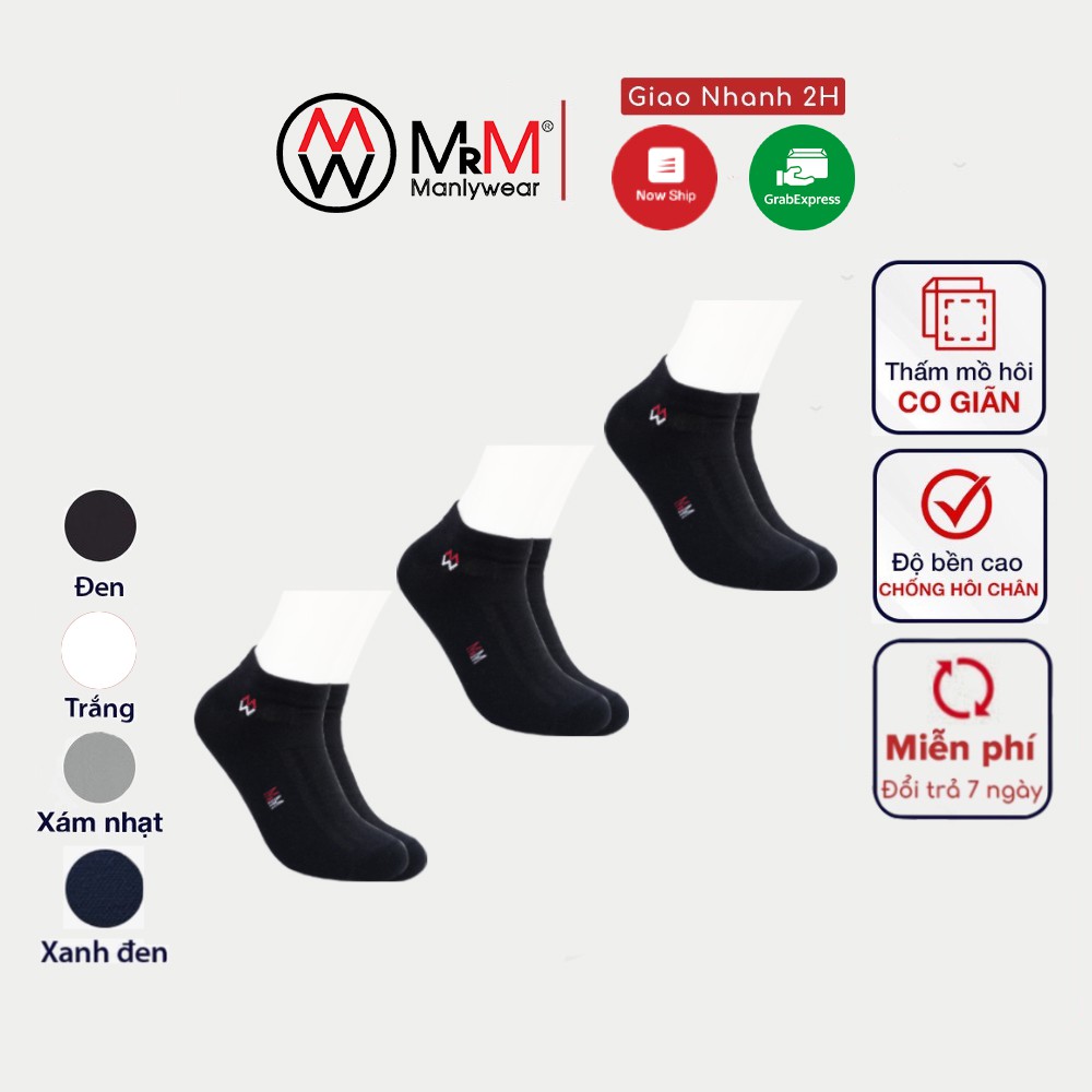 Combo 3 đôi tất cổ ngắn nam cotton MRM Manlywear