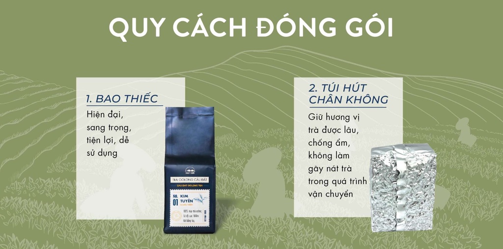 Mô tả Trà Oolong Kim Tuyên Cầu Đất Dalat Farm - Túi Thiếc 100Gr - 4