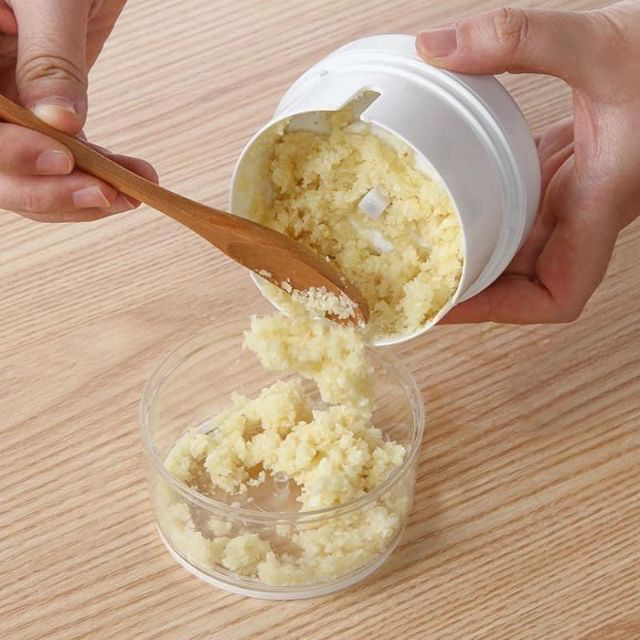 Dụng cụ xay tỏi ớt cầm tay  thế hệ mới, may tỏi ớt kéo tay Mini mẫu mới đa năng