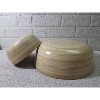 chậu ngâm chân + bát ngâm tay làm bằng tre dùng cho spa,tiệm nail