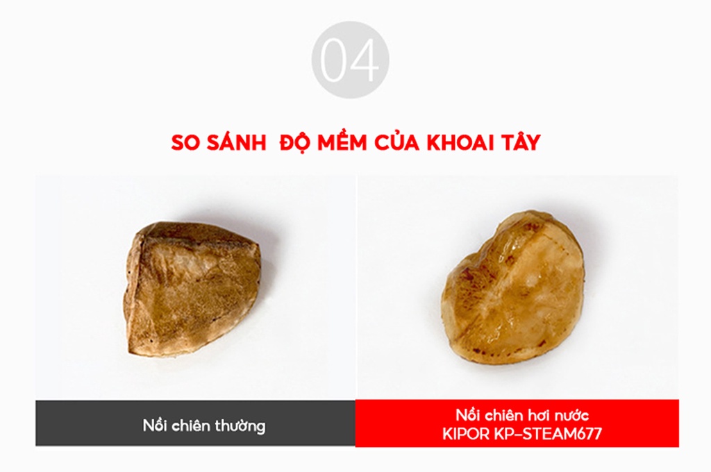 KIPOR KP-STEAM677 với cửa kính trong suốt